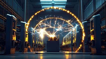 Innovative electrical system projects, advanced engineering, cutting-edge technology, teamwork focus.