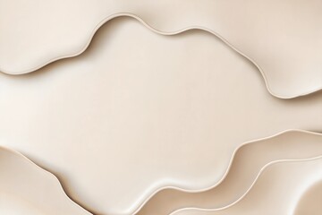 Abstract Beige Waves, Minimalist Art, Calming Aesthetics
