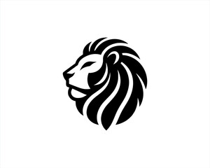 Lion Head Logo Icon Vector illustration. 