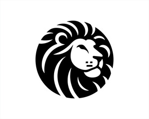 Lion Head Logo Icon Vector illustration. 