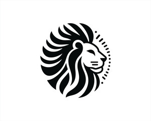 Lion Head Logo Icon Vector illustration. 