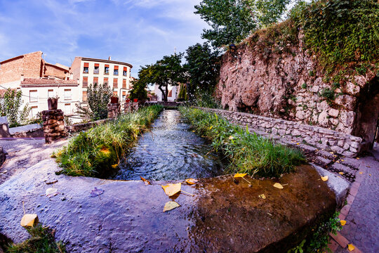 Fountain in the old town of Letur Albacete