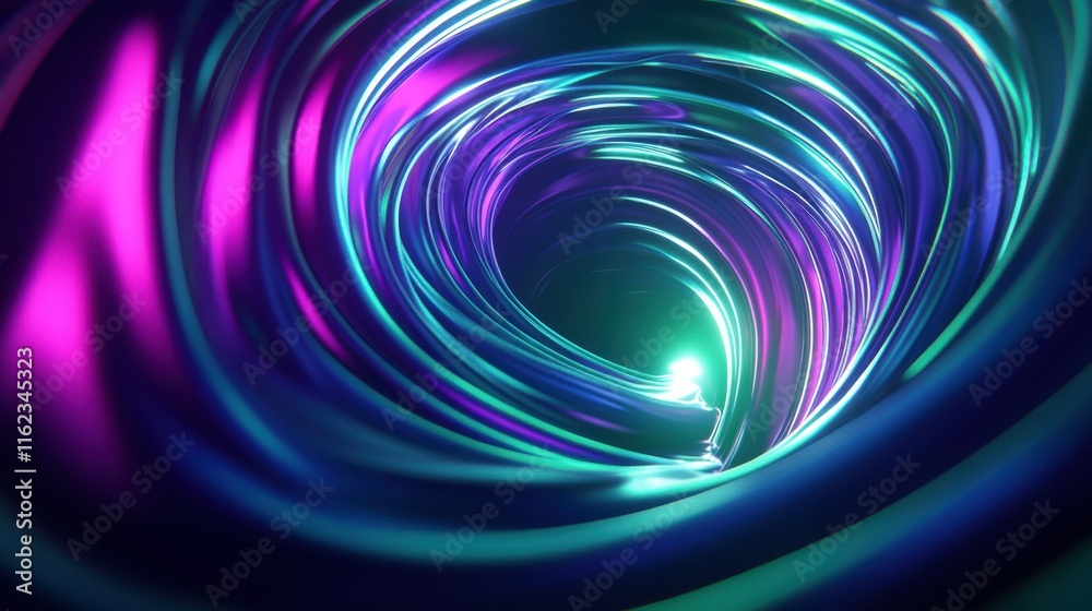 Aufkleber experience vibrant sound waves in a mesmerizing 3d abstract design. generative ai