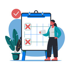 No Appointment illustration of a character in flat style 