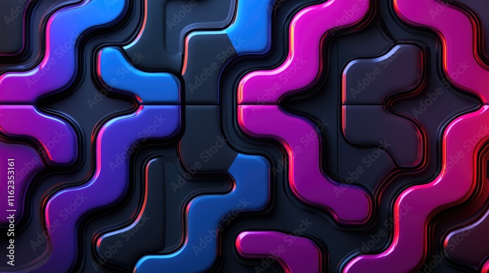 Poster dynamic color patterns modern digital art abstract design vibrant environment close-up view visual c