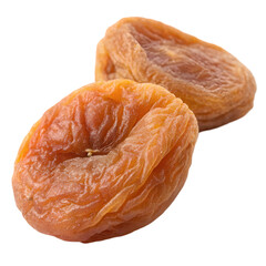 Dried apricot on transparent background