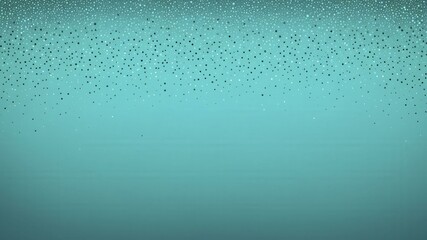 Abstract digital background with teal and turquoise gradient, featuring scattered black dots resembling stars.