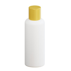 3d bottle mockup with transparent background