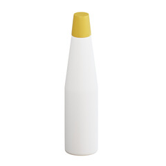3d bottle mockup with transparent background