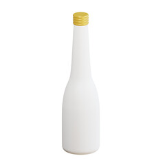 3d bottle mockup with transparent background