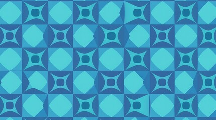 Fototapeta premium Abstract Teal and Blue Geometric Pattern 