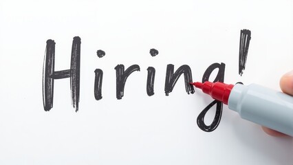 Highlighting a bold message about employment opportunities with artistic flair