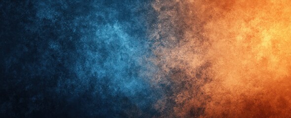 Abstract Blue and Orange Textured Background: A Dramatic Contrast