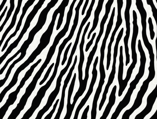Abstract Zebra Stripes: Black and White Animal Print Texture