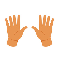 both hand palms stop sign vector illustration