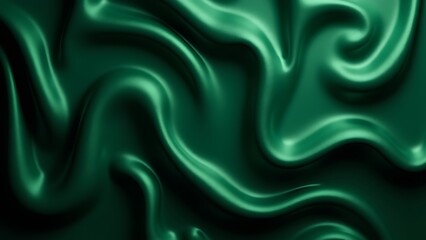 Obraz premium Luxury banner curtain screen dark green silk fabric veil satin soft folds cloth background membrane High End