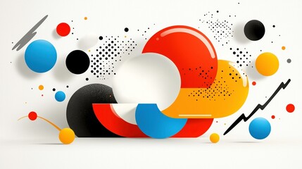Obraz premium Celebratory Colorful Doodle Festival Creative Studio Digital Art Cheerful Environment High-Viewpoint Vibrant Rainbows