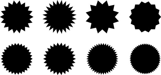 Sales sticker, price tag, quality mark badges vector set on transparent background