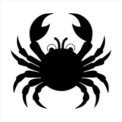 Silhouette crab clipart black and white clipart