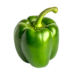 Green pepper on transparent background