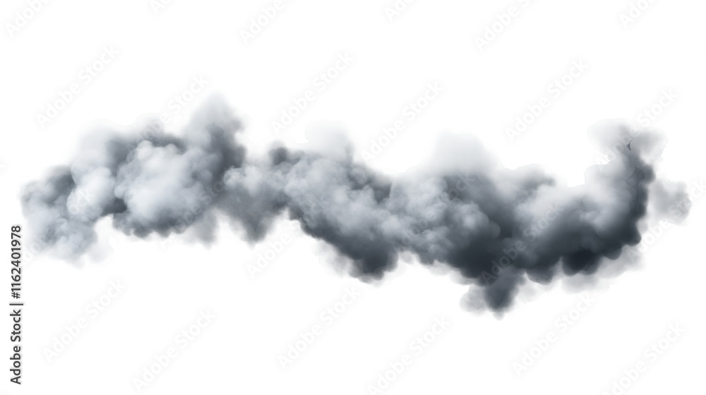 Aufkleber misty cloud formation hovering against transparent backdrop, ideal for digital design layering