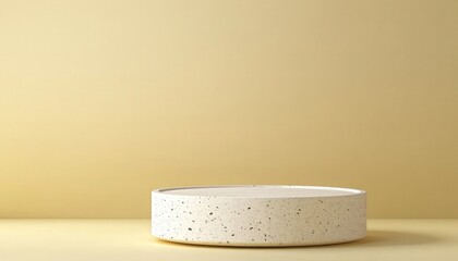 Minimalist Beige Terrazzo Podium Product Display Background