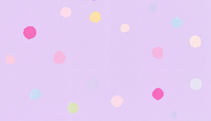 Colorful dots on lavender background