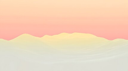 Obraz premium Pastel Mountains Under a Pink Sky