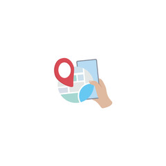 Mobile GPS Navigation Icon for Map Location Services