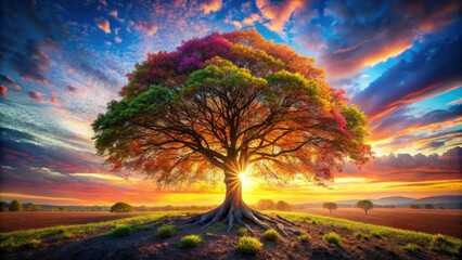Hope springs eternal from this colorful Tree of Life, a fantasy art image of rebirth and renewal.