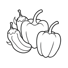 Vegetable coloring pages