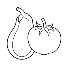 Vegetable coloring pages