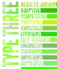 The Achiever, Enneagram 3 graphic type description illustration