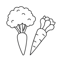 Vegetable coloring pages
