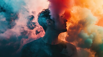 Smoke Dispersion Photo Effect Mockup. Generative