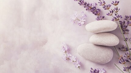 Soft lavender and cream flyer layout for a yoga studio, with calming aesthetics. Great for advertising meditation classes, retreats, and holistic healing.