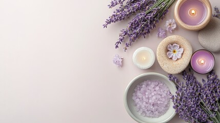 Soft lavender and cream flyer layout for a yoga studio, with calming aesthetics. Great for advertising meditation classes, retreats, and holistic healing.