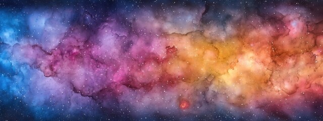 An expansive view of the universe, showcasing vivid galaxies, glowing nebulae
