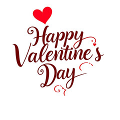 Happy Valentines Day typography illustration.