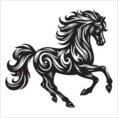 Fototapeta premium Horse Svg, Equestrian Svg, Horse Head Cut File for Cricut, Silhouette, CNC Files Horses Clipart - Etsy