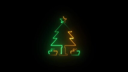 Christmas neon icon. Happy Christmas light sign. Sign boards, light banner. Merry Christmas collection light signs. - Powered by Adobe