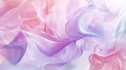 Obraz premium Pastel Pink Purple Sheer Fabric Draped Softly