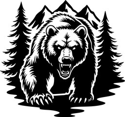 Bear head vector
