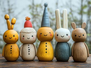 Figures representing family constellations and generational dynamics. AI generated