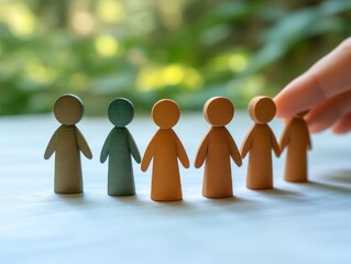 Figures representing family constellations and generational dynamics. AI generated
