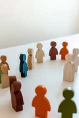 Figures representing family constellations and generational dynamics. AI generated