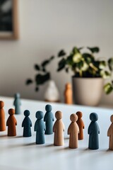 Figures representing family constellations and generational dynamics. AI generated