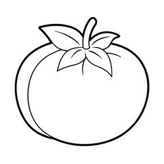 Collection of fresh vegetables outline for kids coloring book