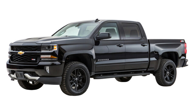 Chevrolet Silverado isolated on white. 
