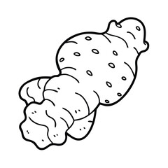 Coloring page. Composition of different vegetables on white background